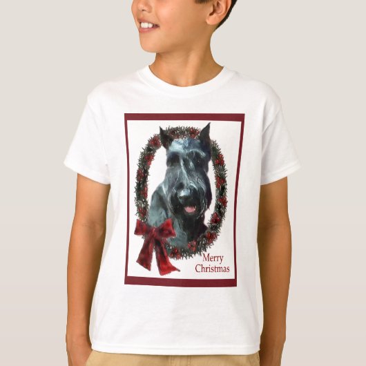 Giant Schnauzer kerstcadeautjes T-shirt (Voorkant)