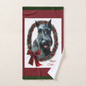Giant Schnauzer Kerstmis Bad Handdoek (Handdoek)