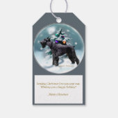 Giant Schnauzer Kerstmis Cadeaulabel (Achterkant)