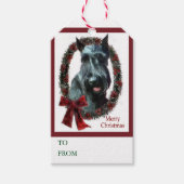Giant Schnauzer Kerstmis Cadeaulabel (Voorkant)