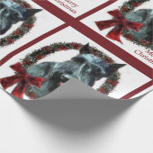 Giant Schnauzer Kerstmis Cadeaupapier (Hoek)