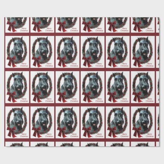 Giant Schnauzer Kerstmis Cadeaupapier (Vlak)