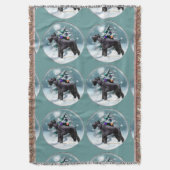 Giant Schnauzer Kerstmis Deken (Voorkant Verticaal)