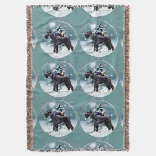 Giant Schnauzer Kerstmis Deken (Voorkant Verticaal)