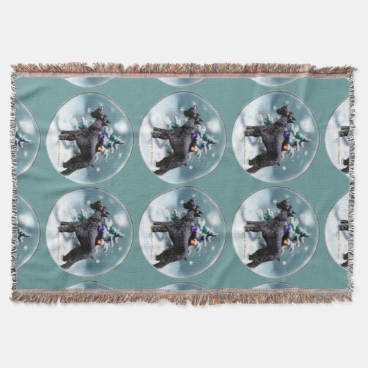 Giant Schnauzer Kerstmis Deken (Voorkant)