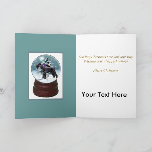 Giant Schnauzer Kerstmis Feestdagen Kaart (Binnen)