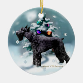 Giant Schnauzer Kerstmis Keramisch Ornament