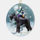 Giant Schnauzer Kerstmis Keramisch Ornament (Links)