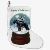 Giant Schnauzer Kerstmis Kleine Kerstsok (Voorkant)