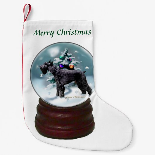 Giant Schnauzer Kerstmis Kleine Kerstsok (Voorkant)