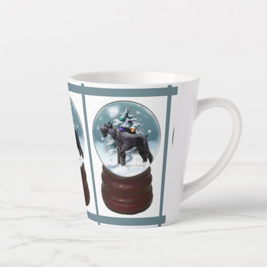 Giant Schnauzer Kerstmis Latte Mok (Rechts)