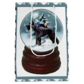 Giant Schnauzer Kerstmis Medium Cadeauzakje (Achterkant)