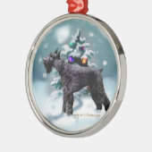 Giant Schnauzer Kerstmis Metalen Ornament (Links)