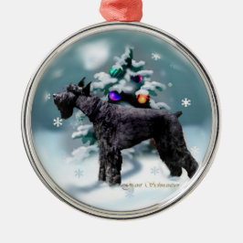 Giant Schnauzer Kerstmis Metalen Ornament