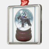 Giant Schnauzer Kerstmis Metalen Ornament (Links)