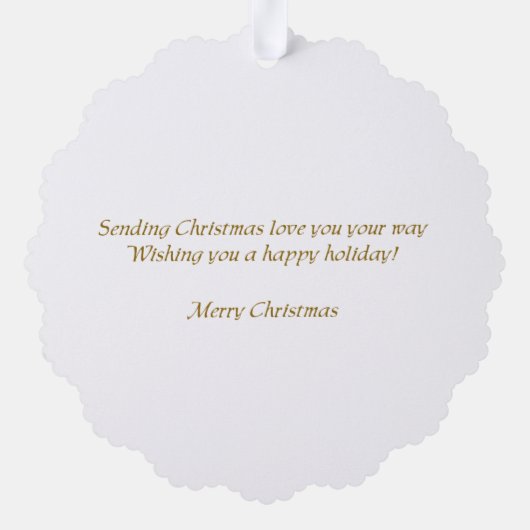 Giant Schnauzer Kerstmis Ornament Kaart (Achterkant)