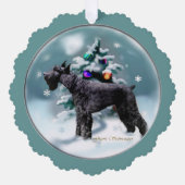 Giant Schnauzer Kerstmis Ornament Kaart (Voorkant)