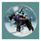 Giant Schnauzer Kerstmis Poster (Voorkant)