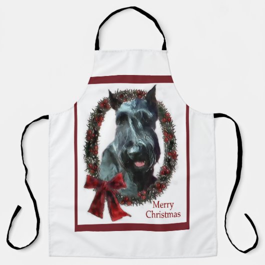 Giant Schnauzer Kerstmis Schort (Voorkant)