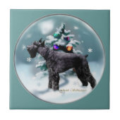 Giant Schnauzer Kerstmis Tegeltje (Voorkant)