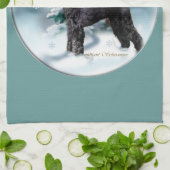 Giant Schnauzer Kerstmis Theedoek (Gevouwen)