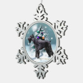 Giant Schnauzer Kerstmis Tin Sneeuwvlok Ornament (Rechts)
