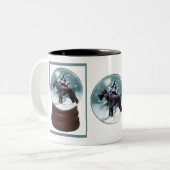 Giant Schnauzer Kerstmis Tweekleurige Koffiemok (Voorkant links)