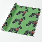 Giant Schnauzer kerstpapier Cadeaupapier (Uitgerold)