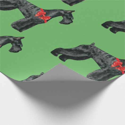 Giant Schnauzer kerstpapier Cadeaupapier (Hoek)