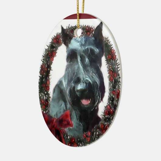 Giant Schnauzer kerstversiering Keramisch Ornament (Links)