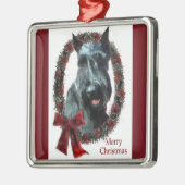 Giant Schnauzer kerstversiering Metalen Ornament (Links)