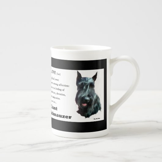 Giant Schnauzer Love is Gifts Porselein Kop (Rechts)