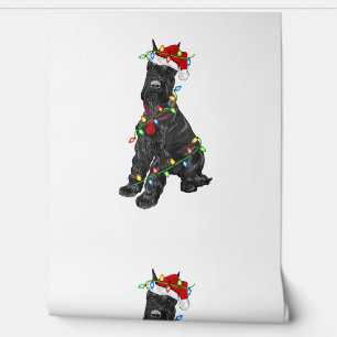 Giant Schnauzer Lover Xmas Santa Giant Schnauzer C Behang