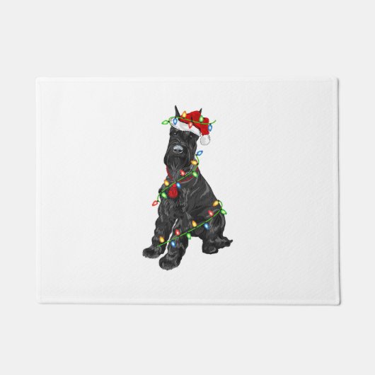 Giant Schnauzer Lover Xmas Santa Giant Schnauzer C Deurmat (Voorkant)