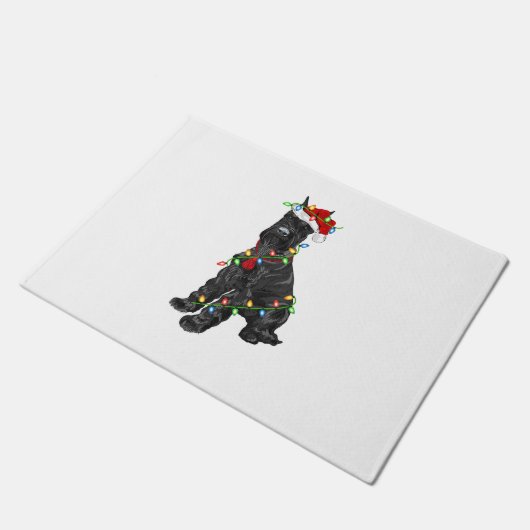 Giant Schnauzer Lover Xmas Santa Giant Schnauzer C Deurmat (Schuin)