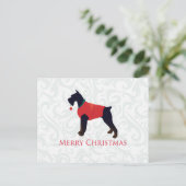 Giant Schnauzer Merry-kerstontwerp Feestdagenkaart (Staand voorkant)