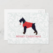 Giant Schnauzer Merry-kerstontwerp Feestdagenkaart (Voorkant / Achterkant)