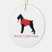 Giant Schnauzer Merry-kerstontwerp Keramisch Ornament (Links)
