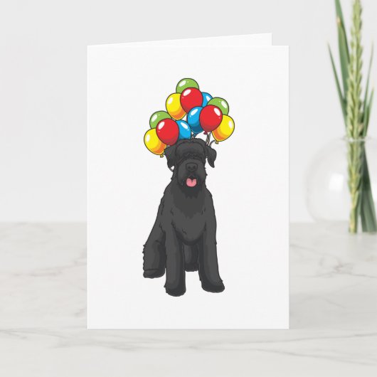 Giant Schnauzer met ballon Kaart (Voorkant)