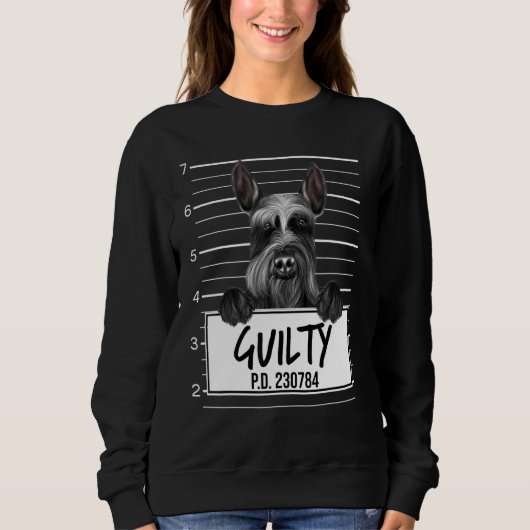 Giant Schnauzer Mugshot Guilty Dog Trui (Voorkant)