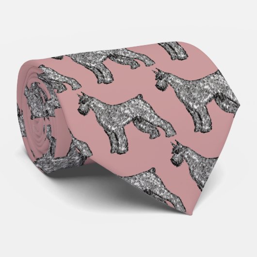 Giant Schnauzer necktie Stropdas (Opgerold)