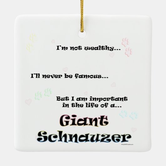 Giant Schnauzer-Ornament Keramisch Ornament (Achterkant)