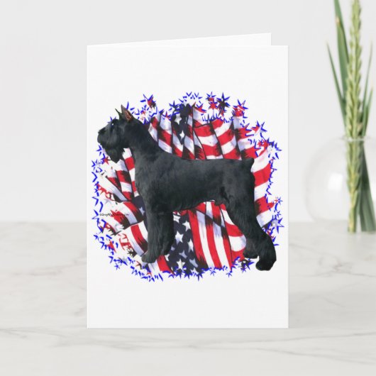 Giant Schnauzer Patriot Kaart (Voorkant)