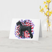 Giant Schnauzer Patriot Kaart (Gele Bloem)