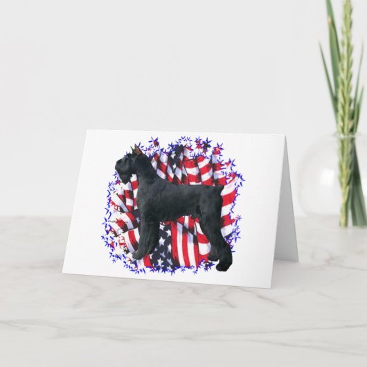 Giant Schnauzer Patriot Kaart (Voorkant)