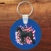 Giant Schnauzer Patriot Sleutelhanger (Voorkant)