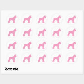 Giant Schnauzer (roze) Ronde Sticker (Vel)