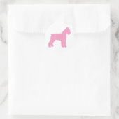 Giant Schnauzer (roze) Ronde Sticker (Tas)