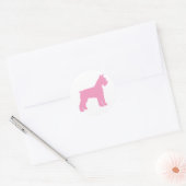 Giant Schnauzer (roze) Ronde Sticker (Envelop)