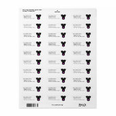 Giant Schnauzer Schattigee Cartoon Tekening Etiket (Full Sheet)